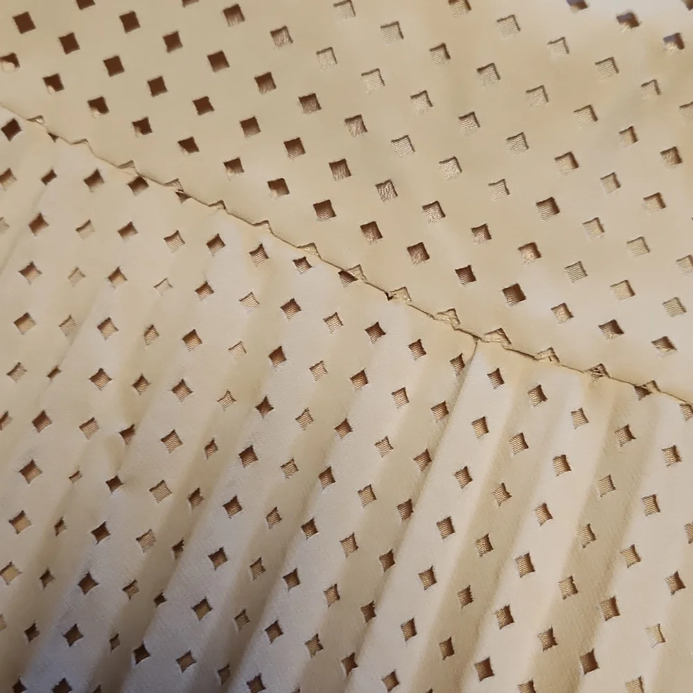 J Crew cream pleated laser cut skirt sz 10